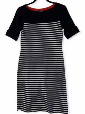 Ralph Lauren Black Polo Top with Dark Green Label